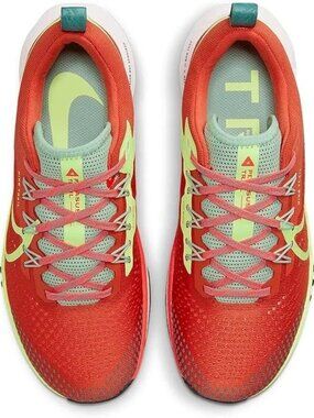 NIKE REACT PEGASUS TRAIL 4 WOMEN'S SIZE 10 TRAIL RUNNING SHOES ORANGE/GREEN